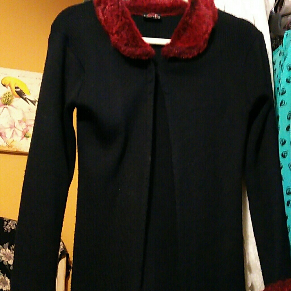 Black cardigan